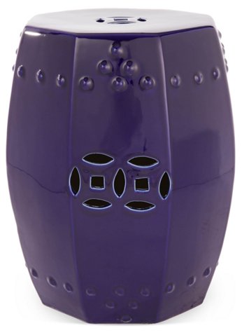 Octagonal Garden Stool Navy One Kings Lane