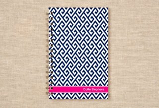 5x8 Custom Notebook, Blue Santorini