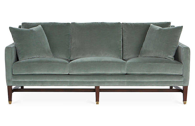 Arden Sofa - Sage Velvet