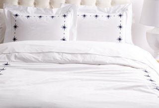 Matouk Star Duvet Set Navy One Kings Lane