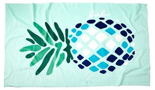 Pineapple Beach Towel - Aqua