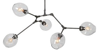 5-Light Constellation Chandelier - Clear - Viz Glass