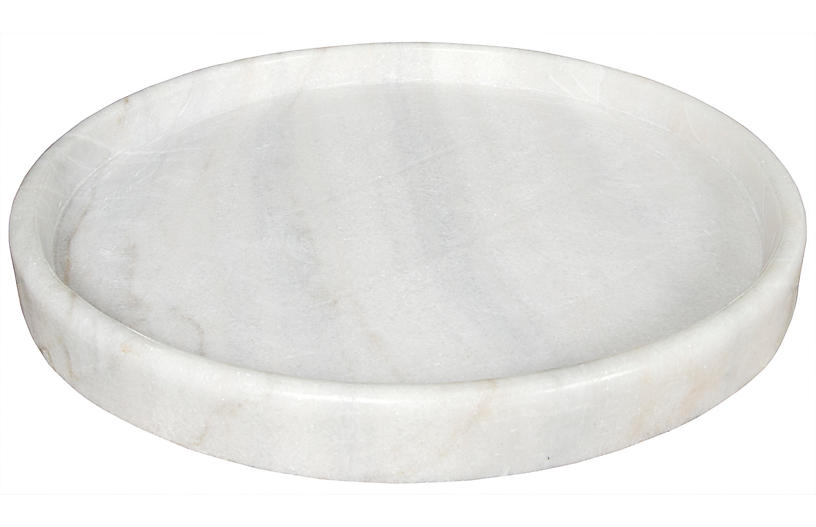 round decorative tray with handles