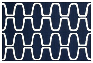 Tatiana Rug, Navy/White