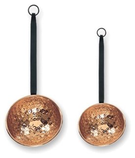 Set of 2 Oversize Copper Ladles