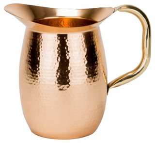 Solid Copper Hammered Pitcher - 64 Oz