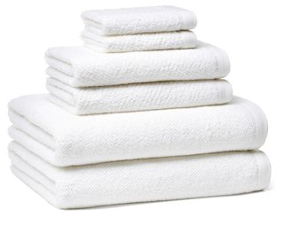 6-Pc Amalfi Towel Set - White - Peacock Alley