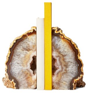 Agate Geode Bookends 