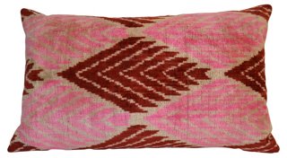 Pippa 16x24 Silk Pillow, Pink - Come get ideas to Steal this Look: Laid Back Cali Slightly Boho Chic in HOME AGAIN With Reese Witherspoon. 
