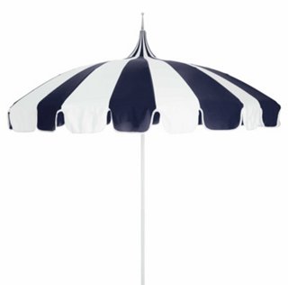 California Umbrella Pagoda Patio Umbrella Navy White One Kings Lane