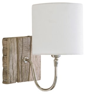 Bent Arm Pinup Sconce, Wood - Come get ideas to Steal this Look: Laid Back Cali Slightly Boho Chic in HOME AGAIN With Reese Witherspoon. 