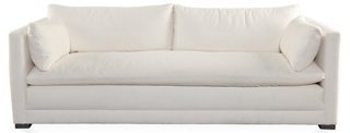 Ellice 92" Sofa, Natural White. #sofas #interiordesign #furniture #whitesofa #singlecushion