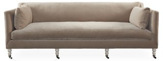 Margot Sofa, Taupe Velvet