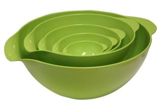 S/5 Assorted Mixing Bowls, Lime