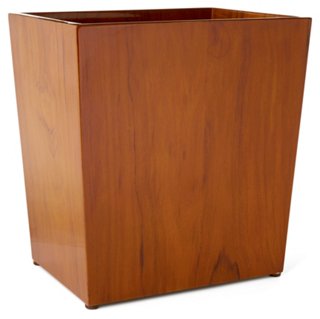 Captain's Wastebasket - Varnished Teak - Selamat