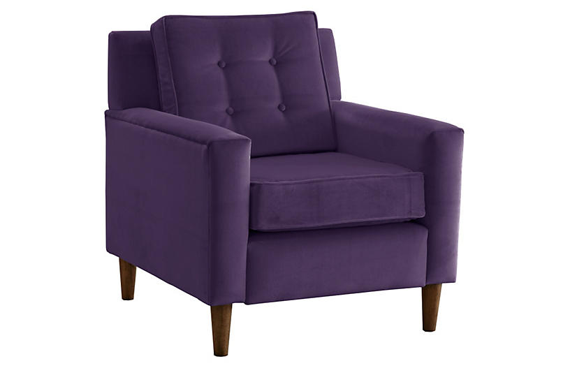Winston Chair - Violet Velvet