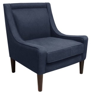 Scarlett Swoop-Arm Chair - Navy