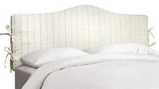 Eloise Slipcover Headboard - Blue/Cream