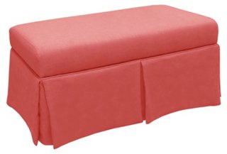 Hayworth Storage Bench Coral Pink Linen Storage Under 650