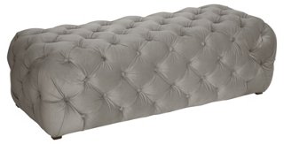 Velvet Furniture and Decor for the Home Tufted Bench Gray Velvet