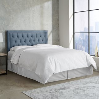 Alix Tufted Headboard, Blue Velvet - Headboards Under $400 - Affordable