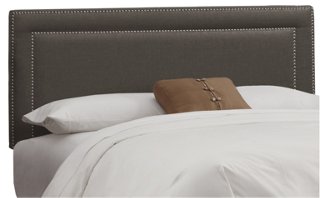 Bardot Headboard - Charcoal Linen