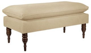 Eva PillowTop Bench, Sand Linen One Kings Lane