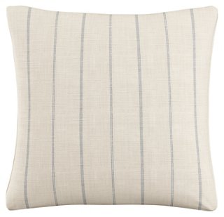 Fritz 20x20 Striped Pillow, Cream/Blue