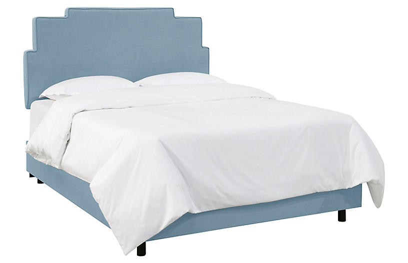 Paxton Bed Cal King Blue, Paxton Cal King Storage Bed