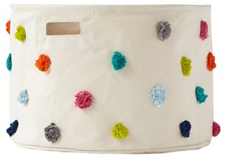 Pom-Pom Drum Storage - Beige - Pehr Designs