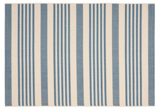 Keelan Outdoor Rug, Blue/Beige