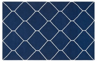 Lana Dhurrie, Navy/Ivory One Kings Lane