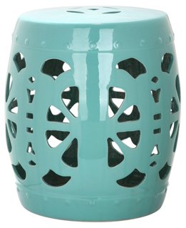 Abigail Garden Stool Teal Poolside Style Outdoor Essentials