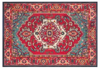 Noella Rug, Red/Turquoise