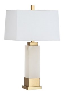 white and gold table lamp