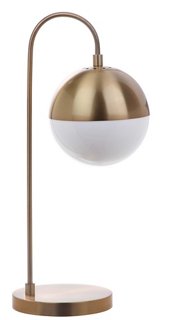 Morina Table Lamp, Brass/White
