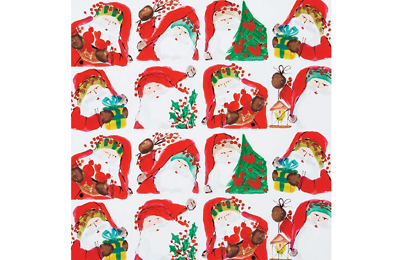 Santa Scene Gift Wrap - VIETRI