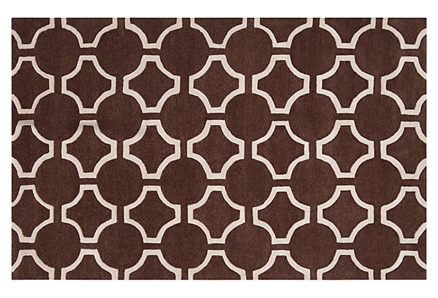 Pandora Rug, Chocolate/Cream