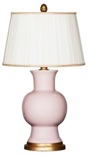 pink and rose gold table lamp