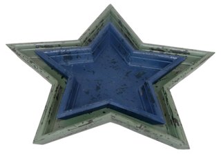 S/2 Star Nesting Trays, Blue & Green