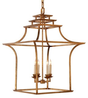 Brighton Pagoda Lantern, Gilded Iron