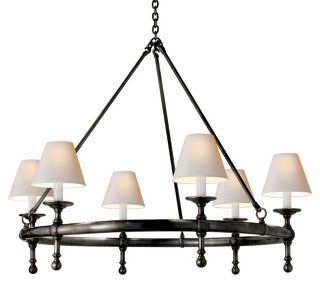 Classic Ring Chandelier - Bronze - Visual Comfort & Co.