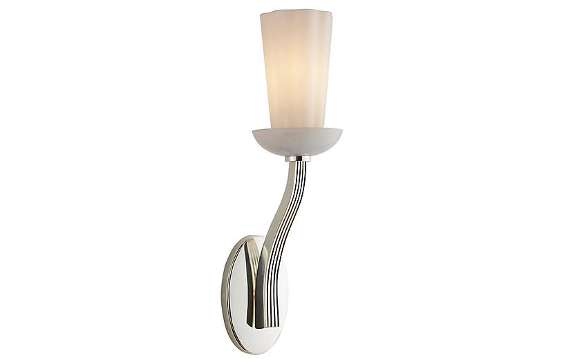 All Aglow Sconce - Soft Silver/White - Visual Comfort & Co.