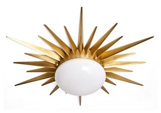 sunburst flush mount light