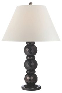 black crystal table lamp