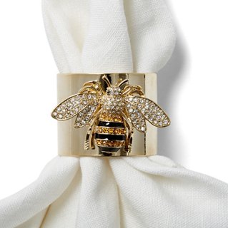 Set of 2 Bee Napkin Rings - Joanna Buchanan