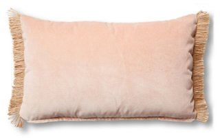 blush velvet pillows
