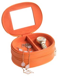 Leather Jewelry Box - Orange