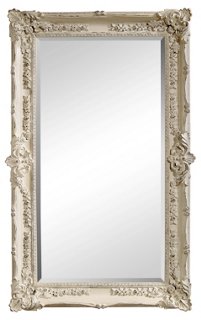 Rococo Floor Mirror, White  Floor Mirrors  Mirrors  Art \u0026 Mirrors  One Kings Lane