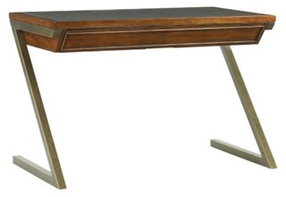 Harborview Leather Top Desk Chocolate Lexington Brands One